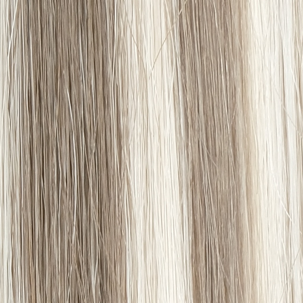 Nano Bead Extensions - 20 Strands per pack - RF-HL5/70 (Rooted Charcoal - Highlight Charcoal/Mystic Ice)