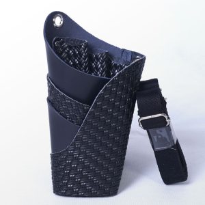 100% Leather Styling tool case with two-way strap and pattern